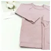 Pigiama Autunno Infantile Colore Rosa Ragazze Manica lunga O-Collo in cotone a costine Pigiama Abbigliamento 231117