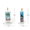 Candele Natale Candela a Led Luci notturne in PVC Decorazione da tavolo senza fiamma portatile Buon desktop Consegna a goccia Giardino di casa Dhni8