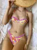Dames badmode Myteng Braziliaanse sexy bureaus Push Up Bra Bikini 2 -delige set 2022 Mujer Nieuwe badmode vrouwen Beachwear High Cut Swimsuit Biqiuni T230417