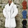 Men's Wool Blends Rabbit Wool Coat Men's Thicken Solid Color Warm Fashion Personality Outdoor Wind-proof European And American Clothes 231117