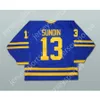 Benutzerdefinierte Matten Sundin 13 Team Schweden Hockey-Trikot, neu, oben genäht, S-M-L-XL-XXL-3XL-4XL-5XL-6XL