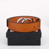 Heren ontwerpers riemen klassieke mode luxe casual letter L gladde gesp dames heren lederen riem breedte 3,8 cm met oranje doos 00001