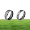 Bague en acier inoxydable 316L pour hommes, mots de mode, bagues rétro, bijoux LRR1331161223