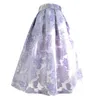 Skirts Spring Summer Stylish Women's Skirt Korean Fashion Fairy Sweet Pink Rose Floral High Waist Puffy Tulle Long Falda Festival 230417