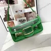 Designer PVC Jelly Crossbody Bag For Women Large Capacity Transparent Candy Color Girl Bags Fashion Underarm Shoulder Purse With Chain Shoulder Strap