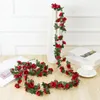 Decoratieve bloemen Wildflower slinger voor wanddecoratie Rose 45 Hangende kop Diy Vine 2.5m kunstmatige kroonluchter