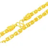 Herren-Halskette, filigranes Drachen-Design, 18 Karat Gelbgold gefüllt, männlicher Kettenglied-Schmuck, Hip-Hop-cooler Stil, Geschenk 225D