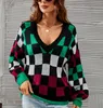 Damen Pullover für Designer Gestrickte Gespleißte Lose Pullover Damenbekleidung Neue Übergroße Lässige Pullover Tops