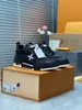 Luis Vuittons Black Lvity Sneaker Abloh Viton Designers Skate Casual Shoes Lvse Luxury Calfskin Leather Stripe Rubber Sole Stretch Cotton Men Sneakers 35-46