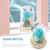 Decoratieve bloemen dome bloem display cloche decor cover cake clear ornament Eeuwige lichten Fairy bureaublad LED lichte beschermer bewaard gebleven