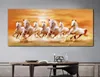Peinture sur toile avec cheval en cours d'exécution, images d'art mural pour salon, décoration de la maison, affiches et imprimés d'animaux, sans cadre, 1543951