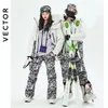 Skiing Suits VECTOR Men Women Ski Jacket Ski Pants Winter Warm Windproof Waterproof Outdoor Sports Snowboard Ski Coat Trousers 231116