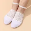 Kvinnstrumpor 1 par Pearl Lace Sock Slippers Invisible Footsies Shoe Anti-Slip for Girls Ballerina