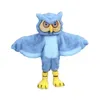 Simulation de hibou aux cheveux longs gris, Costume de mascotte, tenue de carnaval unisexe, taille adulte, fête d'anniversaire de noël, Festival en plein air, accessoires promotionnels