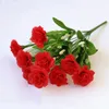 Fleurs décoratives 1 bouquet d'œillets, fleurs artificielles d'extérieur résistantes aux UV, ne se décolorent pas, fleurs éternelles en soie pour décoration de fête de mariage à la maison