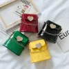 Patent Leather Children's Chain Shoulder Bags Sweet Love Baby Girls Mini Messenger Bag Lovely Plaid Kids Coin Purse Handbags