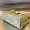 Luxury Bags Andiamo Botteg Venet Aadiamo Woven Handbag Slate Grey New Rope Buckle Hole Stone Green Crossbody One Shoulder