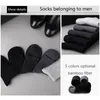 Sports Socks High Quality 10 PairSlot Men Bamboo Fiber Socks Men Breattable Compression Long Socks Business Casual Male Stor storlek 3845 230417