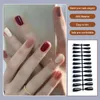 Uñas postizas 1/2/3/5 largas uñas falsas coloridas manicura DIY elegante accesorios de belleza pequeña cubierta completa brillante puntas de manos oscuras