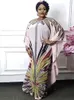 Vêtements ethniques robes en mousseline de soie africaine pour les femmes 2023 musulman Floral col rond nouveauté Femme Robe Maxi Abayas nigérian Robe ample 2 pièces