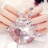 Nagelkonstdekorationer 1PC Crystal Diamond Display Decoration 60/80mm Big Clear Pointed Bottom Rhinestone för Take a Po Manicure Accessories