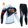 Ensembles de maillots de cyclisme Vêtements de cyclisme d'hiver Tricuta homme complet Jumbo Visma ensemble de sport maillot vtt hommes Costume vélo Costume bavoir vélo mâle Pro 231116