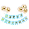 Party Decoration Creative Fashion Happy Birthday Decorations Set Paper Banner Balloons Hanging DIY Backdrop Decor Supplies Sell