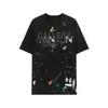 Heren T-shirts 2023 Lanvin Nieuwe Katoen Zacht Anti-rimpel-shirt Retro Decoratieve Afdrukken Letters Lanvins Casual Student Liefhebbers 2