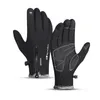 Sports Gloves Black winter warm all finger waterproof bicycle outdoor sports running motorcycle skiing touch screen gloves 231117