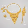 Set di gioielli da sposa Dubai color oro per le donne Collana di orecchini indiani Nigeria Regali per feste nuziali marocchine 231117