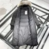 Womens Canadian Down Jacket Womens Parkers Winter Mid-Length Over-The-Knee Hooded Jacket Thick Warm gooses Coats Female