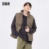 Men's Down Parkas Semir Vest Men 2023 Loose Thin Sleeveless Light Fashion Simple Casual Style Down Waistcoat Winter New Style J231117