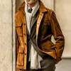 Mélanges de laine pour hommes automne et hiver explosif style urbain pour hommes voyage en daim mode décontractée trench-coat couleur chocolat manteau S-3XL 231117