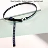 Belts High Quality 2023 Runway Designer Black Metal Buckle Waistchain Women Fashion Genuine Cowhide Leather S Female Tren