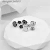 Stud 1 paio in acciaio inossidabile rotondo nero orecchini a bottone da uomo 3-8mm punk orecchino a vite prigioniera per gli uomini push back orecchino a vite prigioniera per le donne gioielliL231117