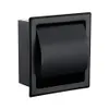 Black Recessed Toileissue Paper Holder All Metal Contruction 304 Stainless Steel Double Wall Bathroom Roll Box Toilet Holders334m