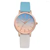 Wristwatches Korean Fashion Trend Gradually Changing Ultra Thin Leather Belt Quartz Watch Simple Digital Small Dial Women's