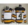 Vintage Hockey''nHl '' Formalar #4 Bobby Orr Jersey Erkek Siyah 75. Kış Klasik Sarı Dikişli Gömlek 1976 Nation Team A Patch M-XXXL