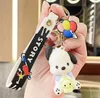 19 Style originality designer Cartoon Key Rings children Animal rabbit acrylic Metal Car Backpack hanging drop Keychain Children's Day Toy Gift Jewelry Accessories