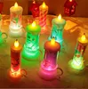 Velas de Natal LED CEDLE PVC Night Lights Portable Table Decoração de Merry Desktop Drop Drop Delivery Home Garden Dhpwt