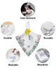 Table Napkin 4pcs Flowers Plant Dragonfly Bird Butterflies Square 50cm Wedding Decoration Cloth Kitchen Serving Napkins