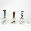 Mini Dab Rig coloré épais verre Bongs narguilés en ligne Perc conduites d'eau 14mm Joint huile plates-formes petit Bong avec 4mm Quartz Banger ZZ