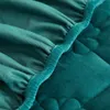 Conjuntos de sábanas Funda de colchón de terciopelo acolchado grueso Sábana ajustable de felpa de invierno Pareja Cálido Suave Elástico Fleece Colcha PadCoverNo Funda de almohada 231116