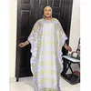 エスニック服イスラム教徒のローブ女性のためのアフリカンドレスファッション刺繍レースルースドルマンスリーブロングドレスベスト2ピースセットサマ