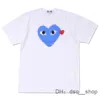 Męskie koszulki designerskie koszulki T-shirty cdg com des garcons Little Red Heart Play T Shirt White Mens Średnia koszulka ami 31zg
