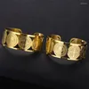 Bangle Stainless Steel 18K Gold Fashionable And Minimalist Religious Priest Exorcist Opening Wide Bracelet