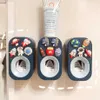 Dispensador automático de pasta de dente para crianças, espremedor para crianças, suporte de escova de dentes de desenho animado doméstico, acessórios de banheiro 210709304h