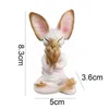 Dekorativa figurer nyckfull Buddha -figur Sphinx Meditation Crafts Kitten Statyer Garden 5x3.6x8.3cm utomhushartsskulptur G0P8