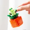 Blokkeert mini bloem bouwstenen thuis bureaublad sappige pot ornamenten diy kleine deeltjes puzzel gemonteerd speelgoedcadeau voor kinderen