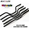 Composants de guidon de vélo BUCKLOS 25.4mm 31.8mm guidon de montage de vélo 620660720780mm guidon d'hirondelle de vélo ultraléger type M vtt BMX guidon 230417